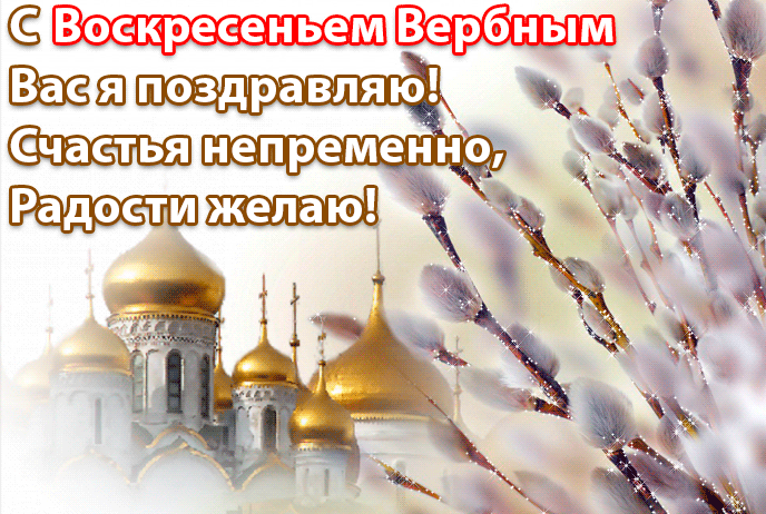 С чудесным праздником Вербного воскресенья поздравляю