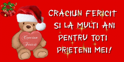 Craciun fericit si la multi ani pentru toti prietenii mei!